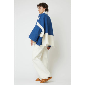 kimono jacket in denim/kinari