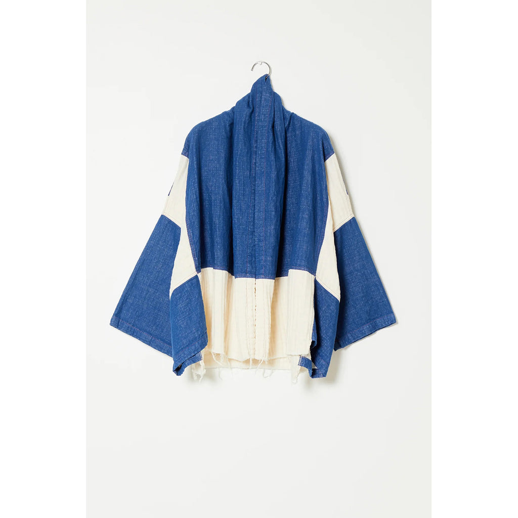 kimono jacket in denim/kinari