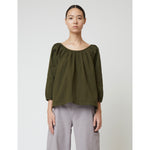 afton top in hunter green