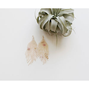 rosewater beaded earrings