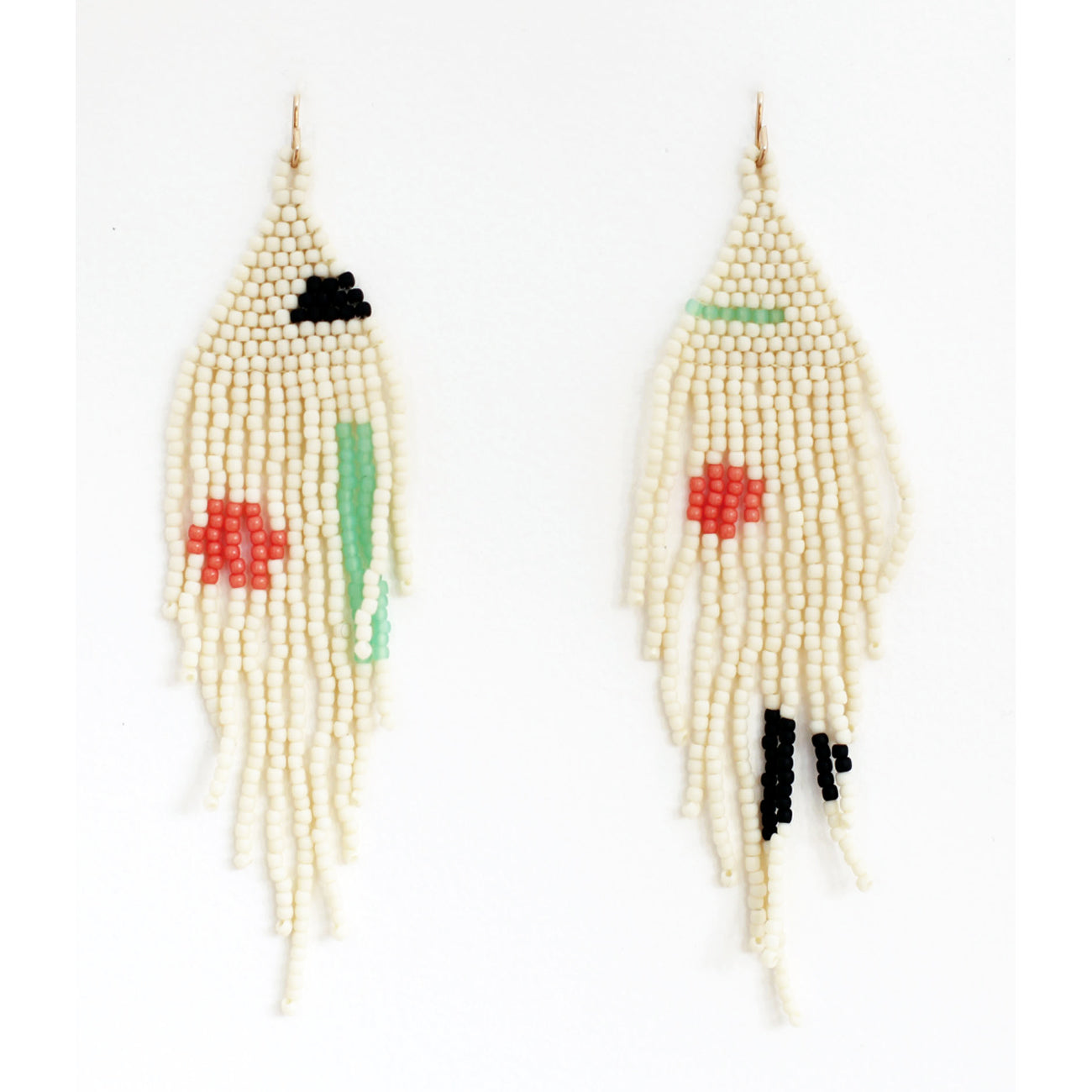 soft shape beaded earrings