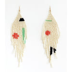 soft shape beaded earrings