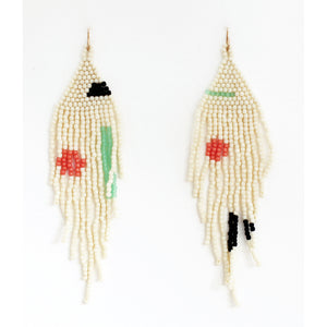 soft shape beaded earrings