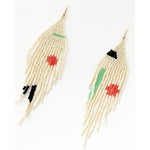 soft shape beaded earrings