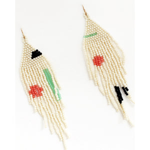 soft shape beaded earrings