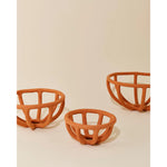 medium prong fruit bowl in terracotta