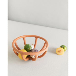 medium prong fruit bowl in terracotta