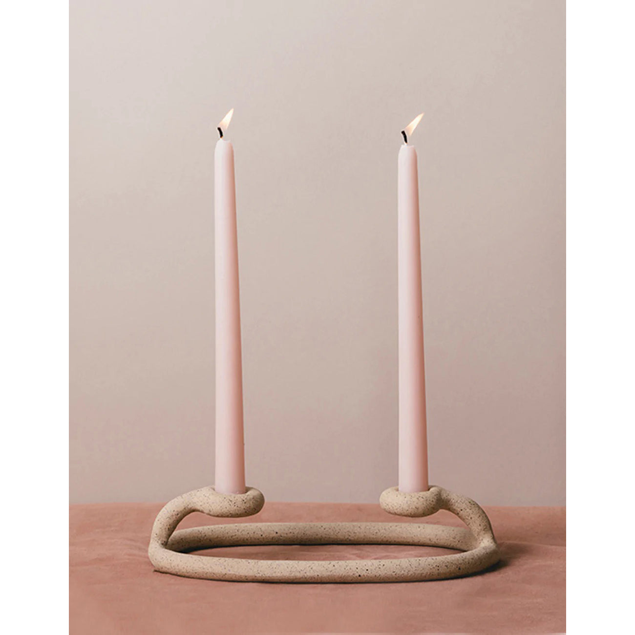 duo candlestick in speckled