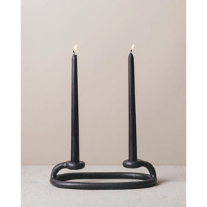 duo candlestick in matte black