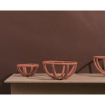 small prong fruit bowl in terracotta