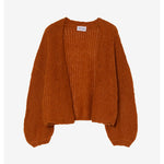 cora cardigan in rust