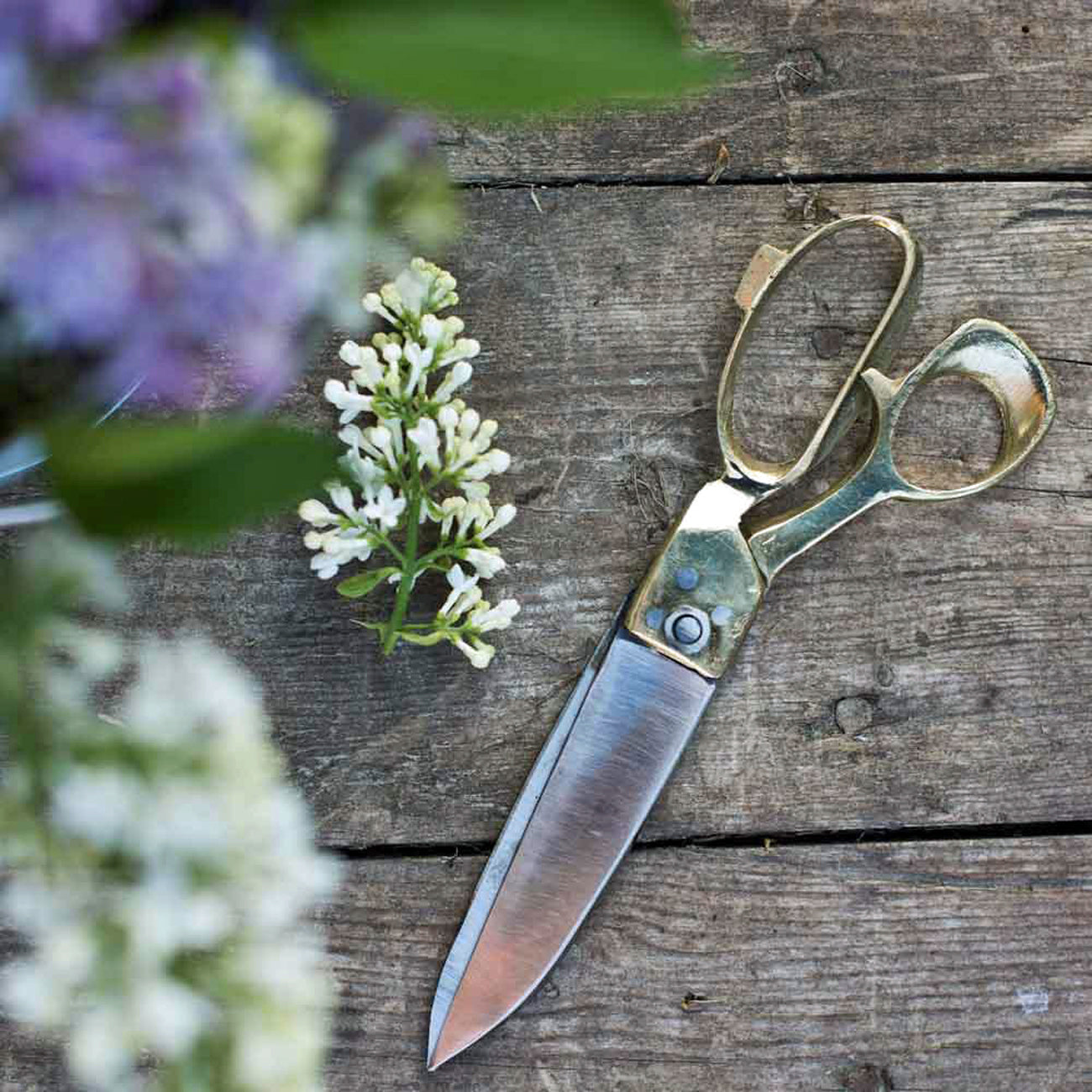 large brass handle scissors