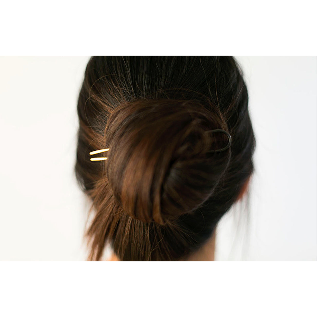 brass equinox hair pin