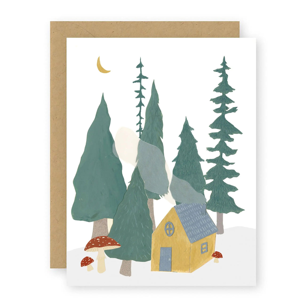forest collage notecard