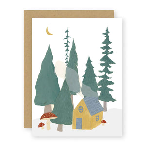 forest collage notecard