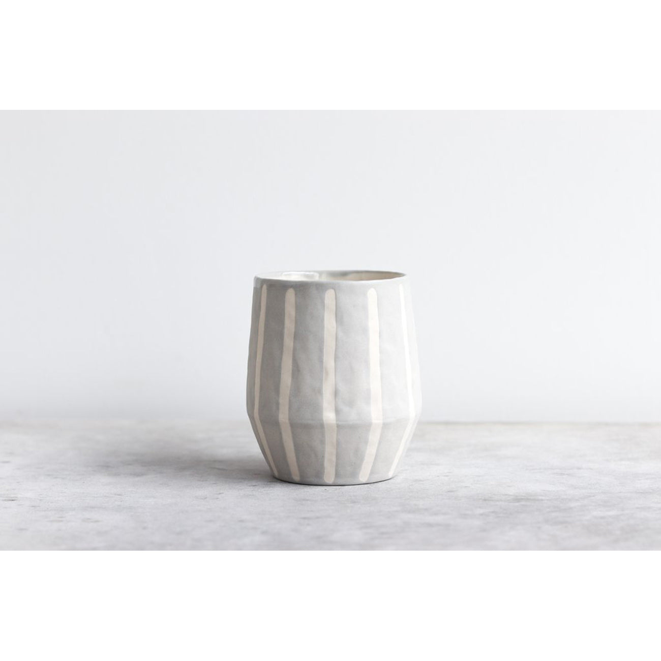 pinstripe tumbler in fog