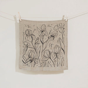 iris linen napkin in flax