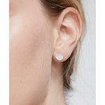 foil stud in sterling silver