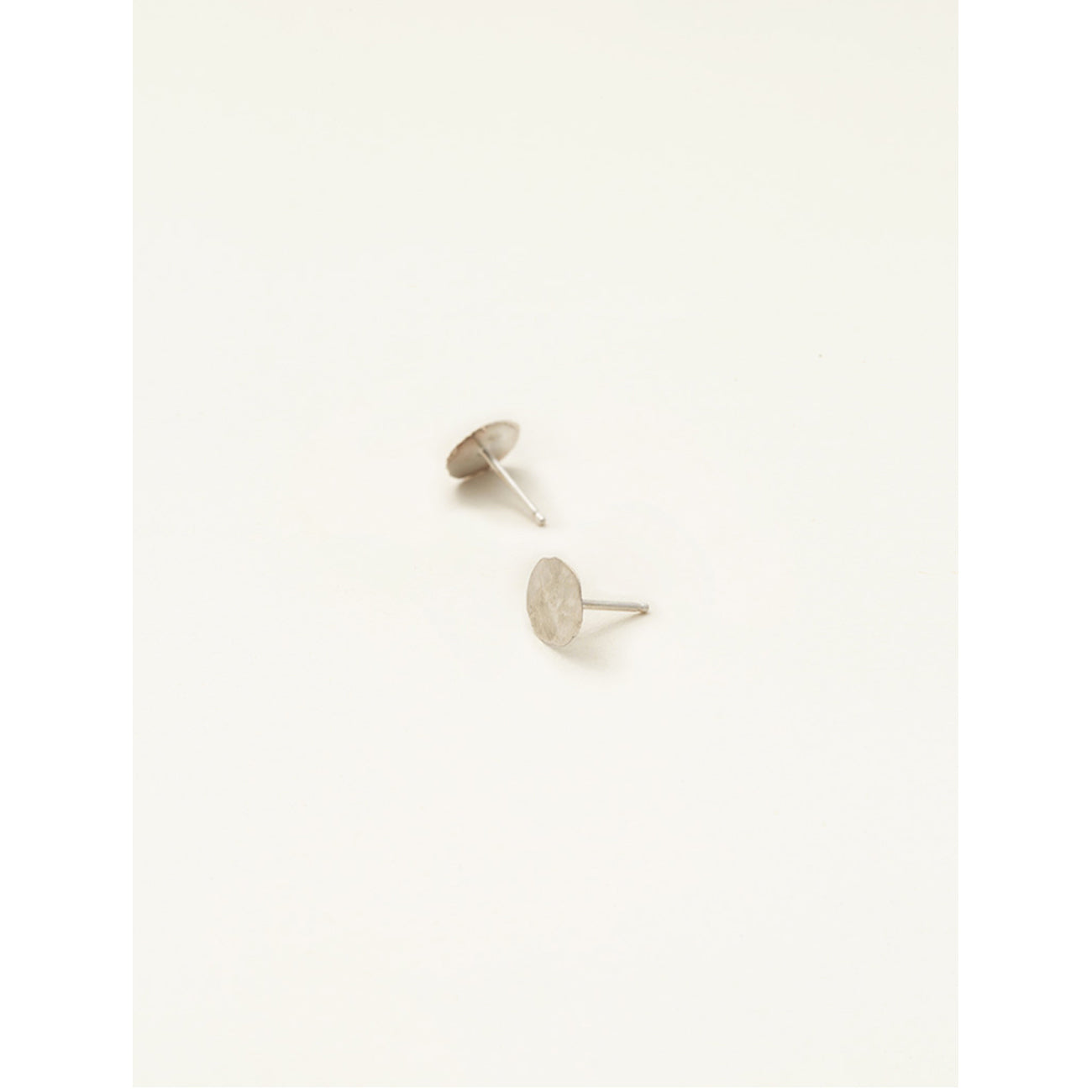 foil stud in sterling silver