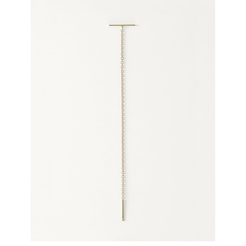 staple + chain earring