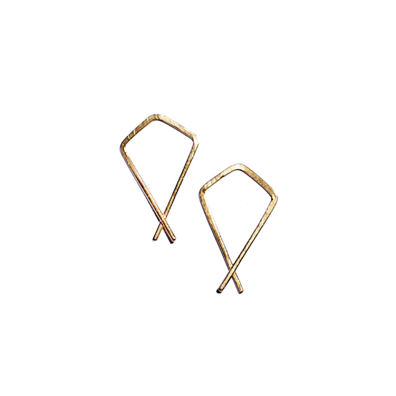 kite hoops in 14K gold