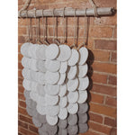 white + grey layered disc wall hanging