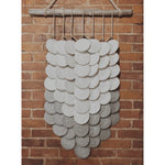 white + grey layered disc wall hanging
