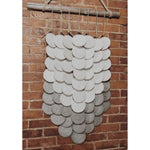 white + grey layered disc wall hanging