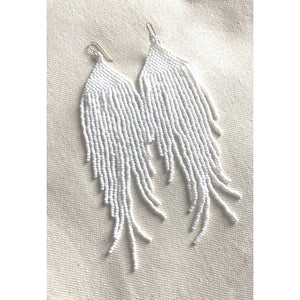white earrings