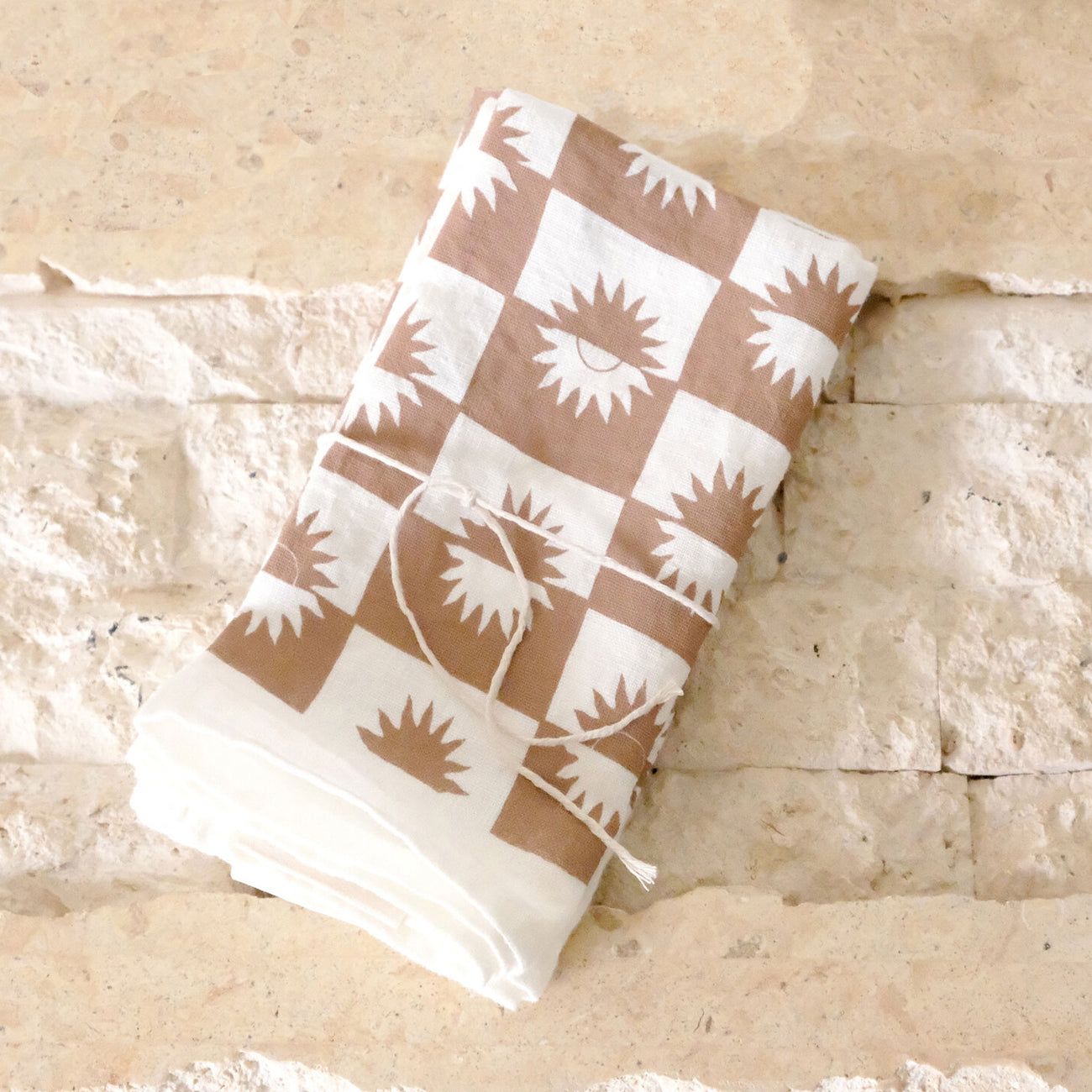 linen napkin in sunrise